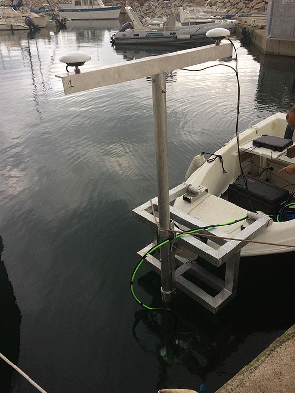 Installation of portable MBES Hydrographic System on harbour maintenance vessel