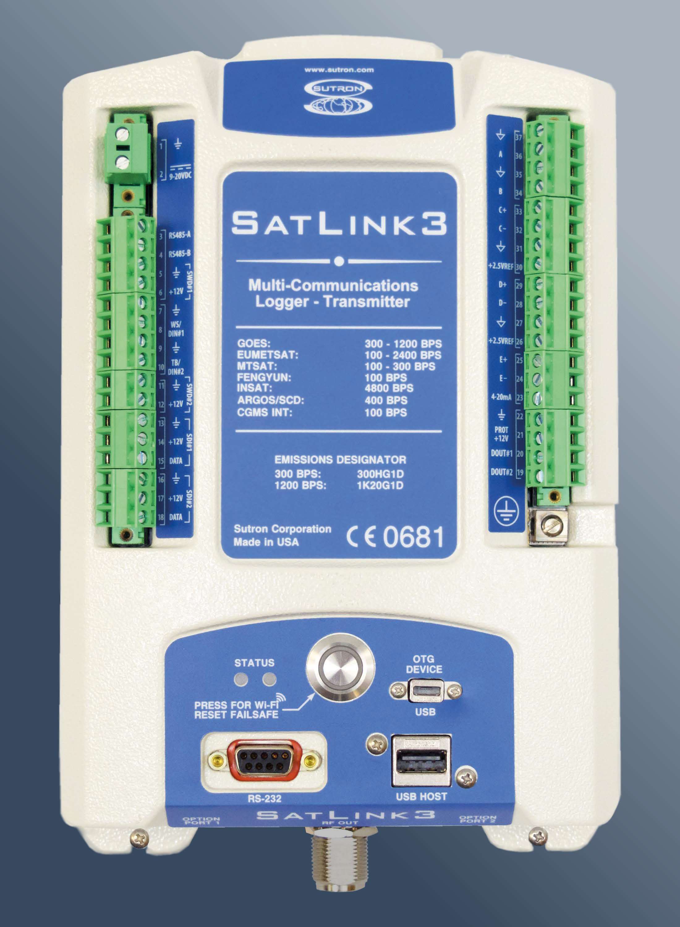 EM1 SatLink3 satellite transmitter logger