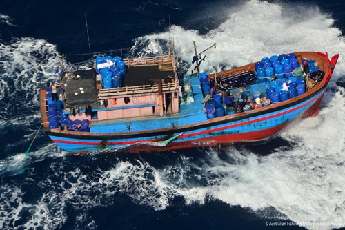 Illegal fishing boat in Australian waters Australian Fisheries Management Authority