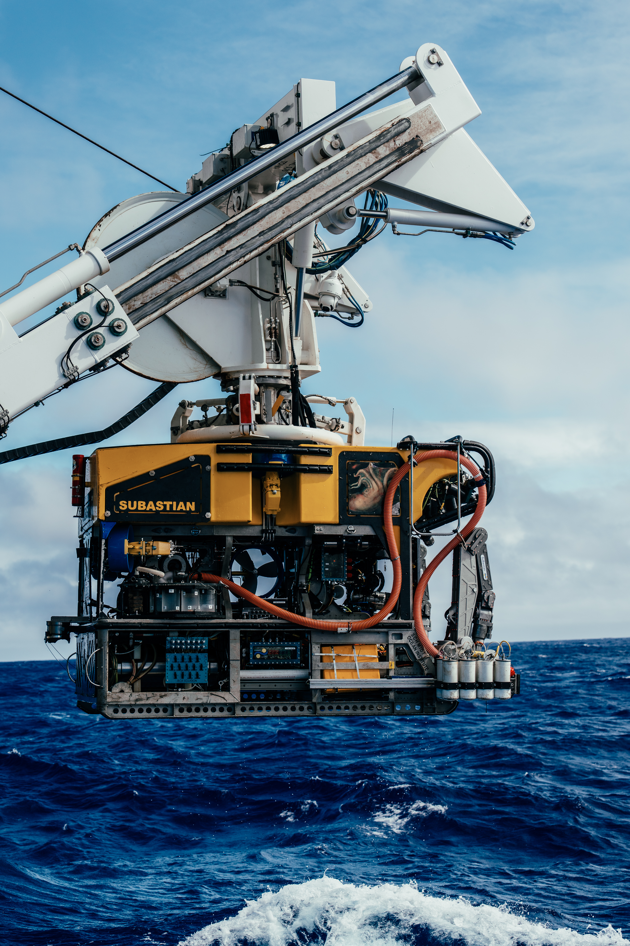 ROV SuBastian is recovered after this expedition's last dive.